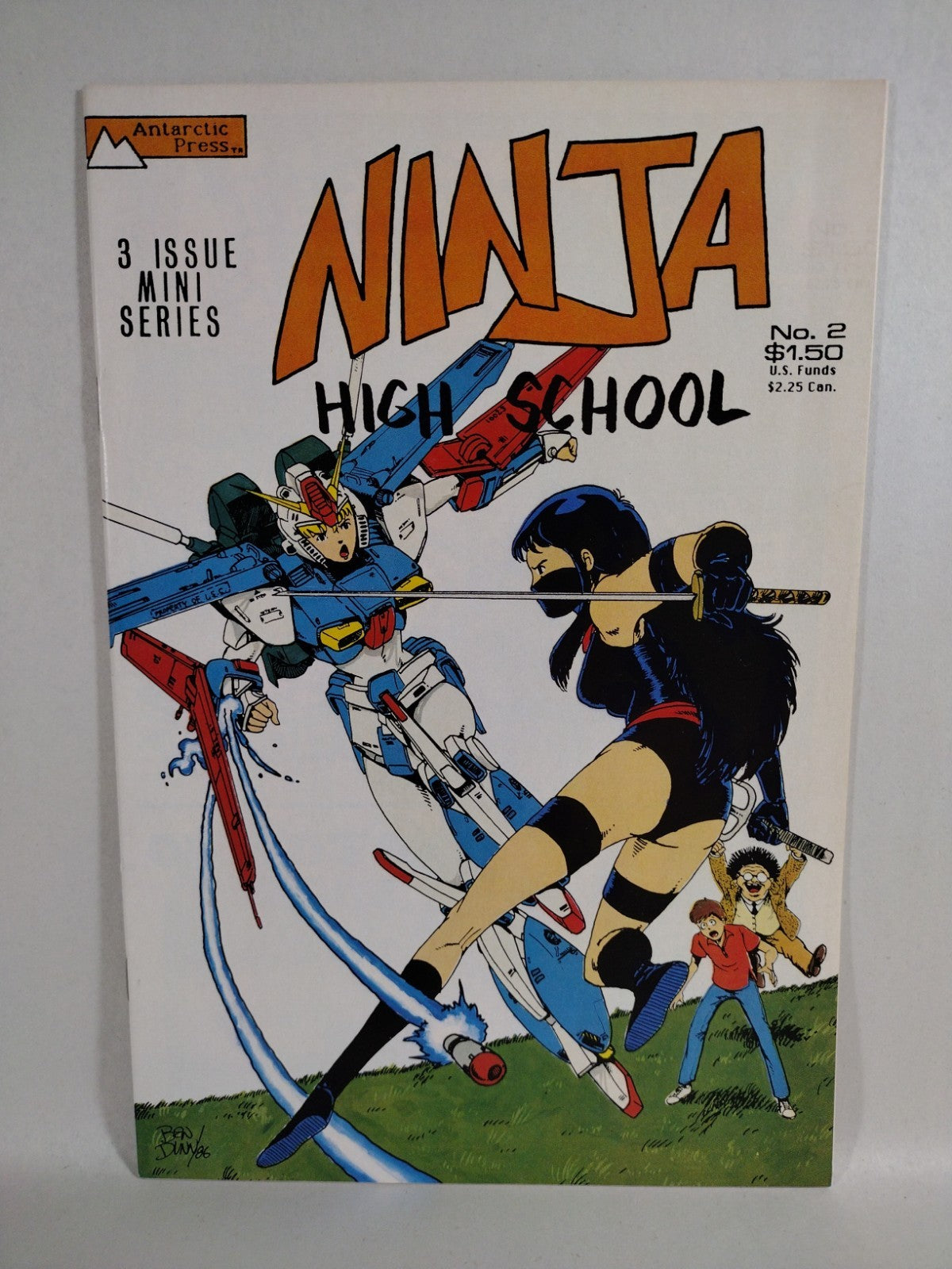 NINJA HIGH SCHOOL 1987 Complete Antarctic Comic Mini Series 1 2 3 1st Appearance