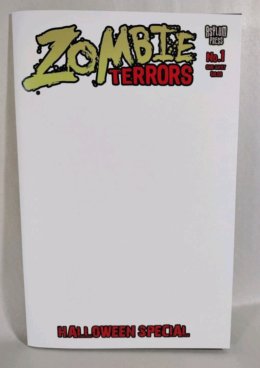 Zombie Terrors Halloween Special #1 (2021) Asylum Sketch Blank Cover Comic NM