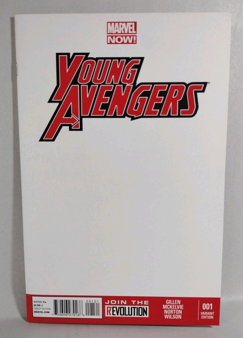 Young Avengers #1 (2013) Marvel Comic Blank Sketch Variant Cover Comic New NM