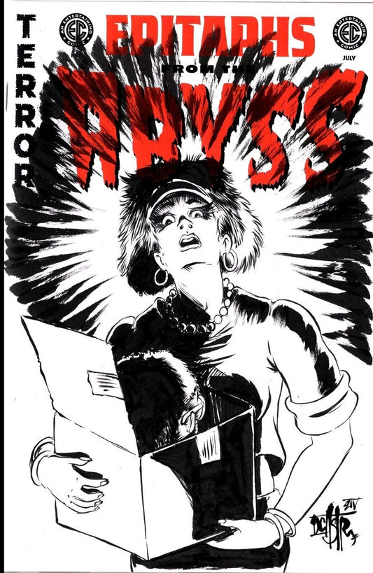 Epitaphs From The Abyss 1 (2024) EC Comic Sketch Cover Var W Original DCastr Art