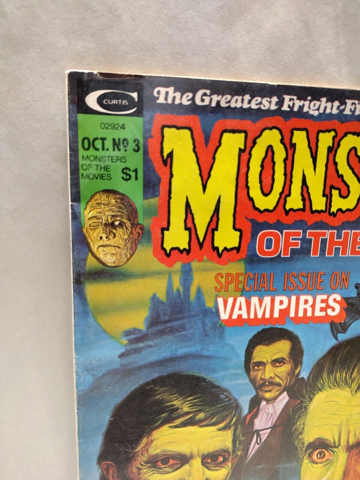 Monsters Of The Movies #3 (1974) Curtis Magazine All Vampire Issue Hammer Films