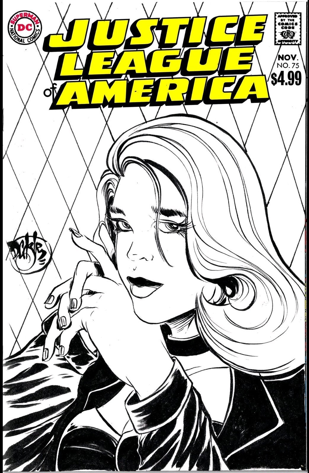 Justice League Of America Facsimile #75 (2026) DC Sketch Cover W Original Art