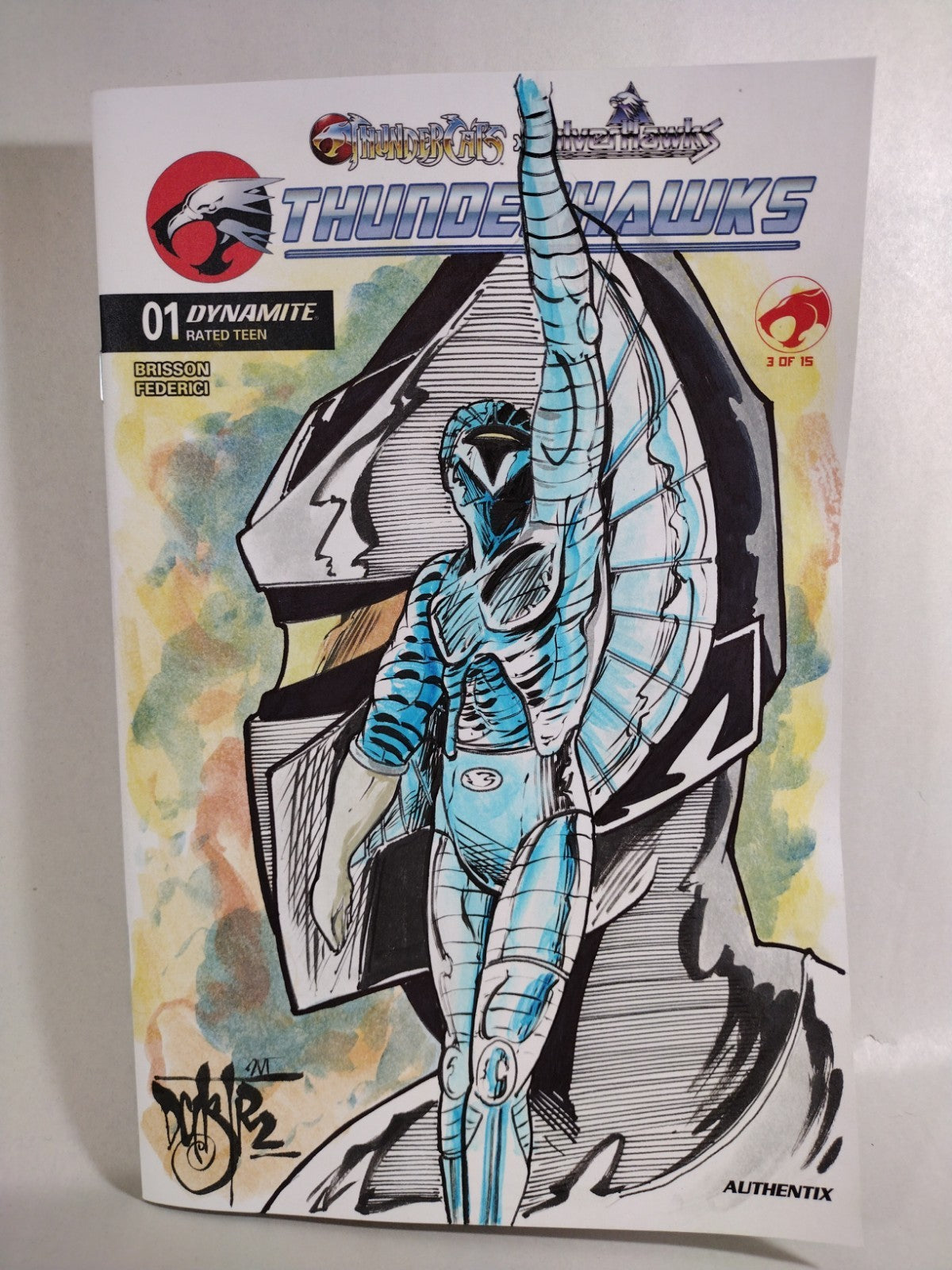 Thundercats Silverhawks 1 Dynamite 2026 Sketch Cover Comic W Original DCastr Art