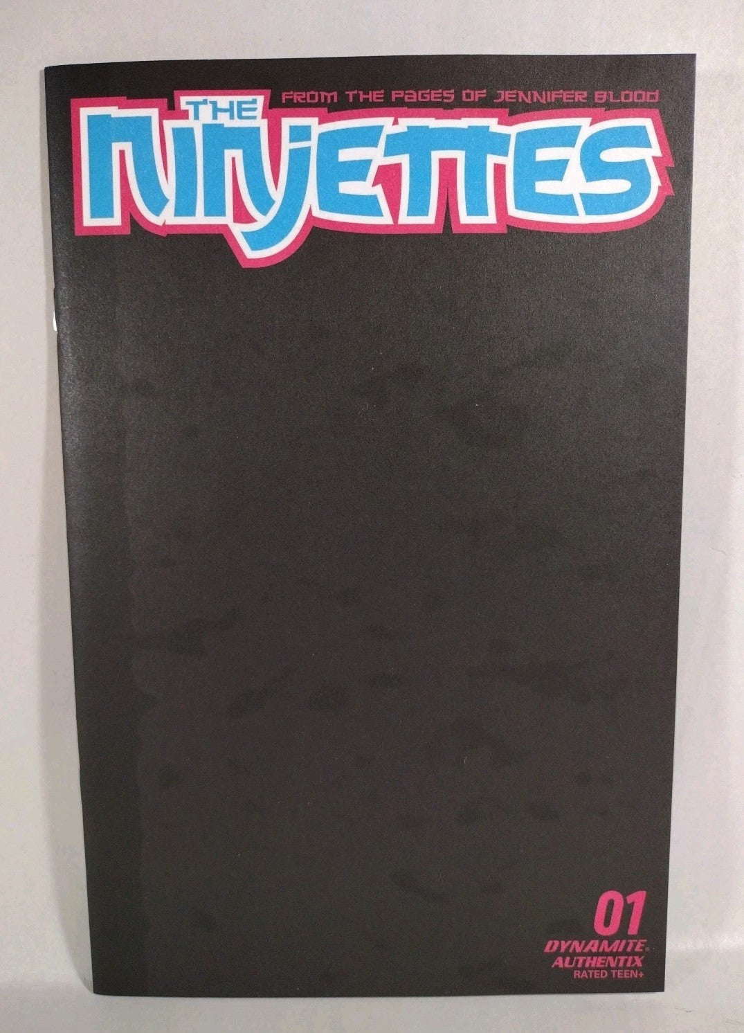 NINJETTES #1 (2022) Dynamite Black Blank Authentix Cover Q Variant New 
