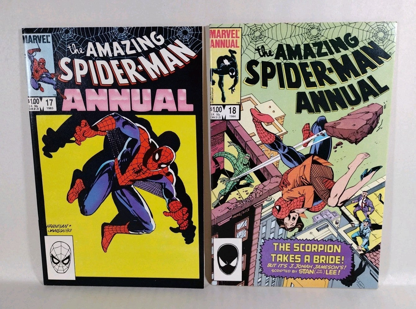 Spider-Man Annual (1983) Marvel Comic Lot Set #17 18 Scorpion VF