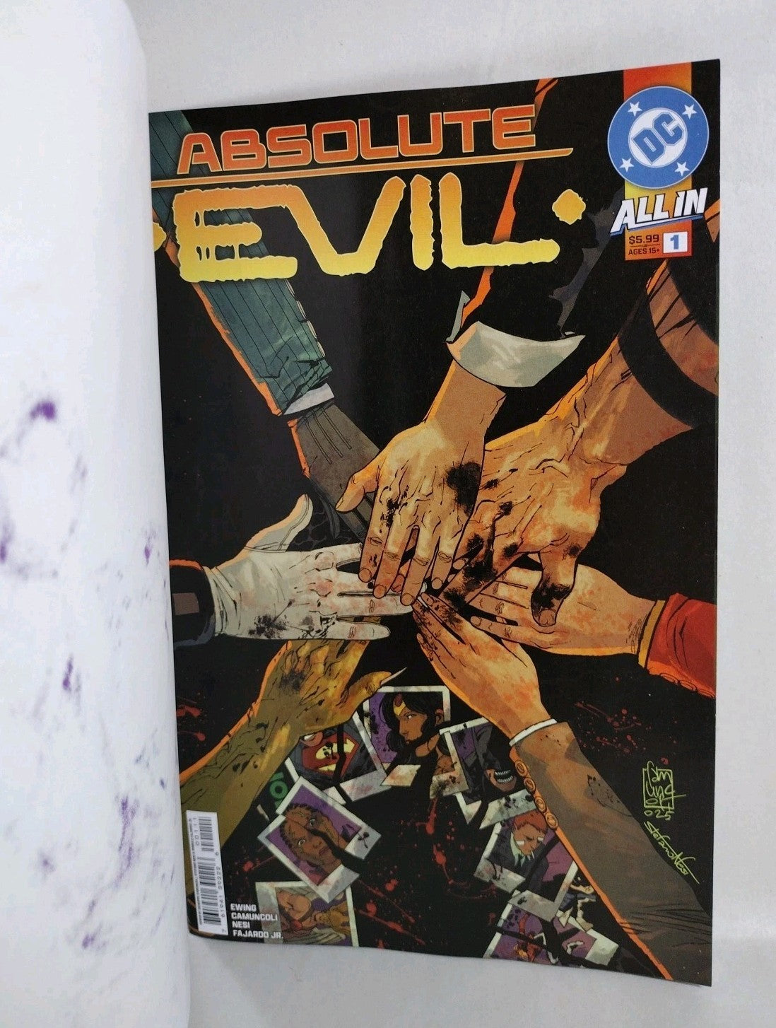 Absolute Evil 1 (2025) DC Comic Sketch Cvr Variant W Original DCastr Wildcat Art