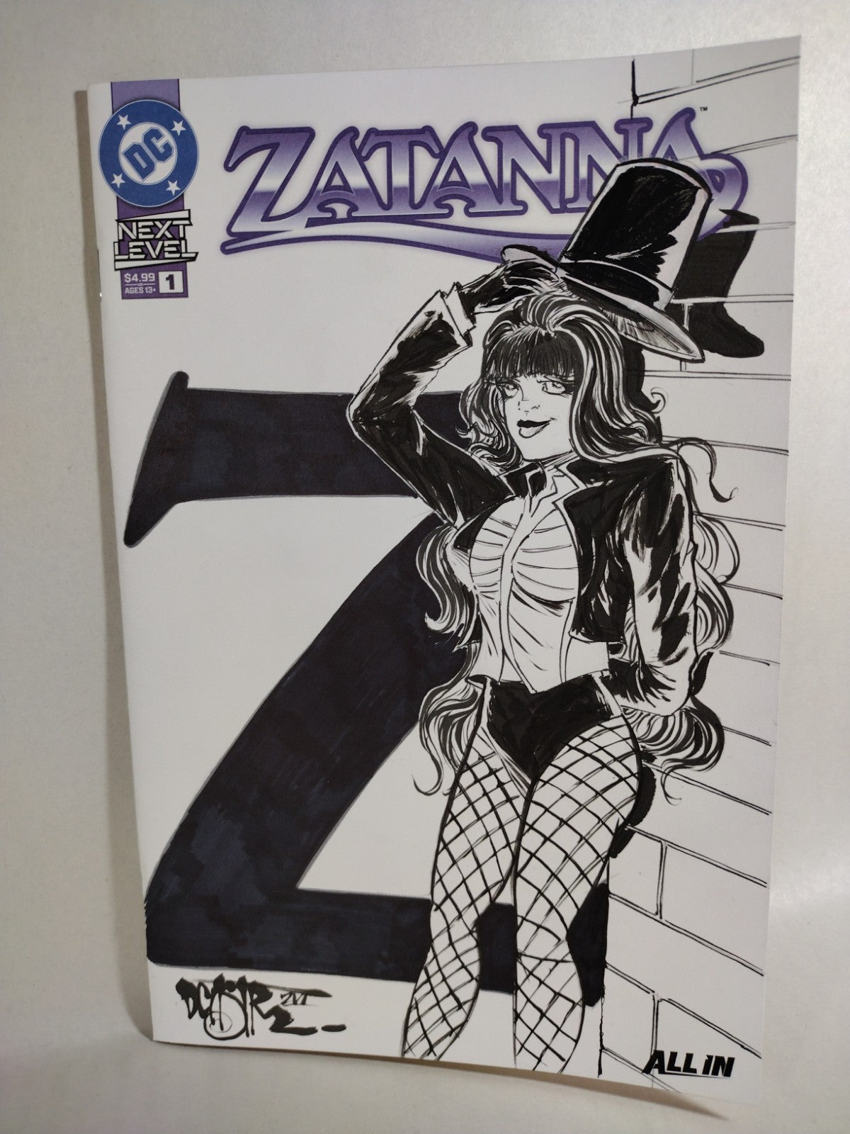 Zatanna #1 (2026) DC All In Comic Sketch Cover Variant W Original Dave Castr Art