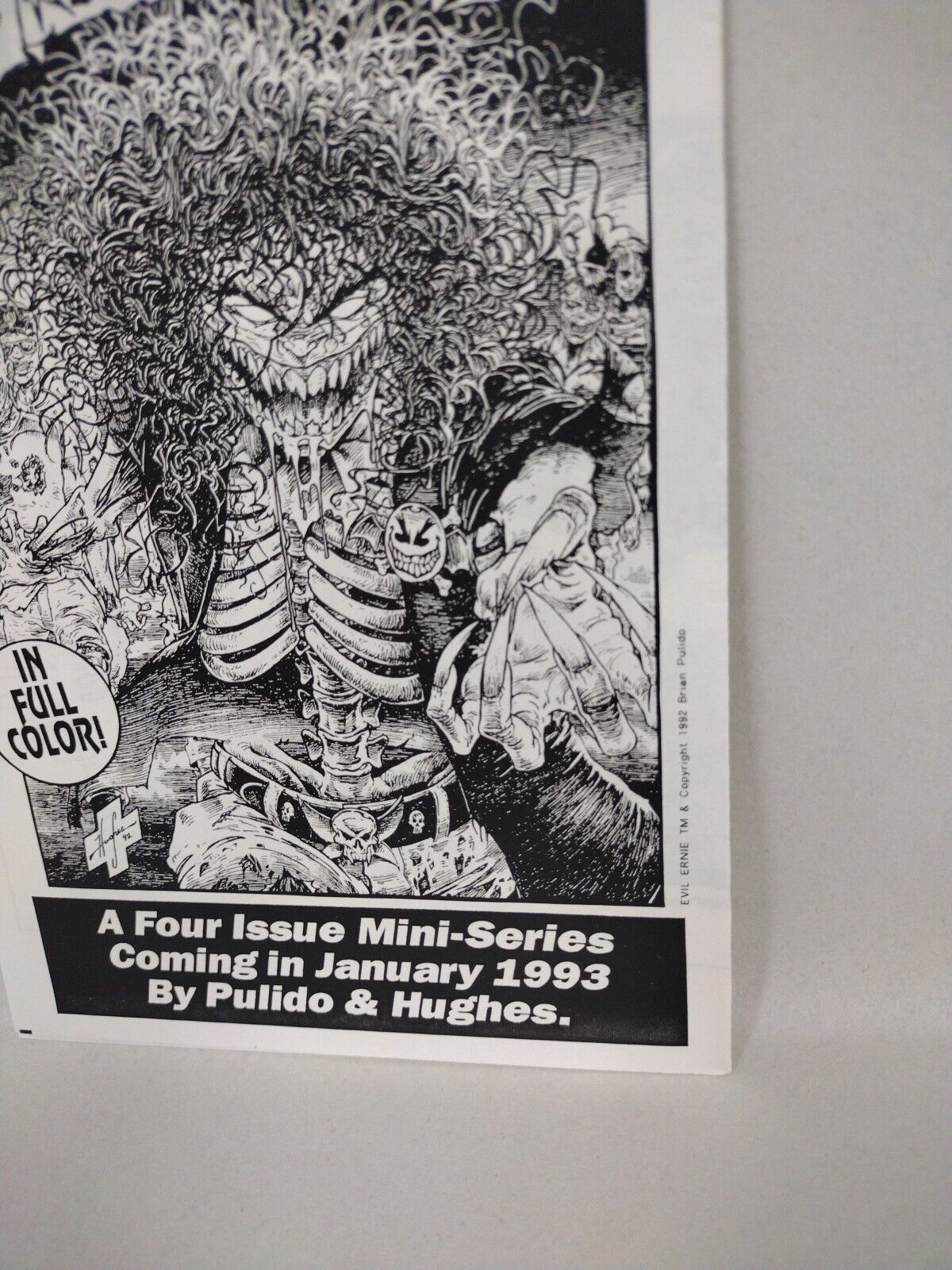 Evil Ernie (1992) Original 3 Page Flyer AD Lady Death Pre Chaos Comics