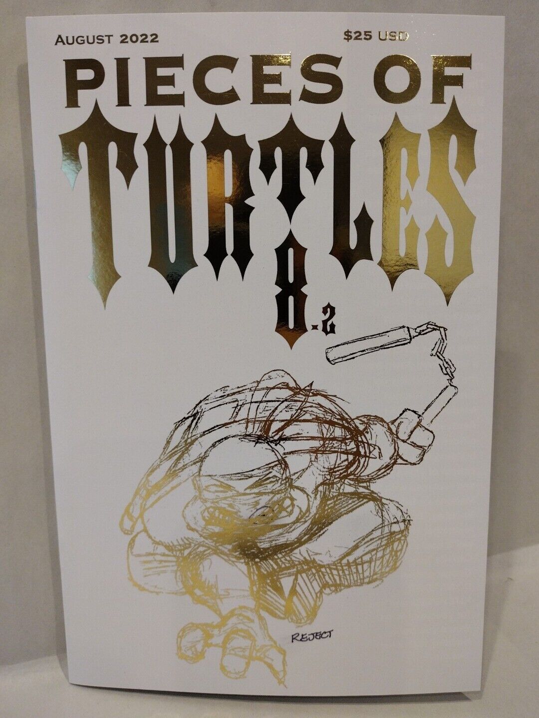 Pieces Of Turtles (2022) 8.2 TMNT Cerebus Signed Dave Sim Gold "Reject" Edition