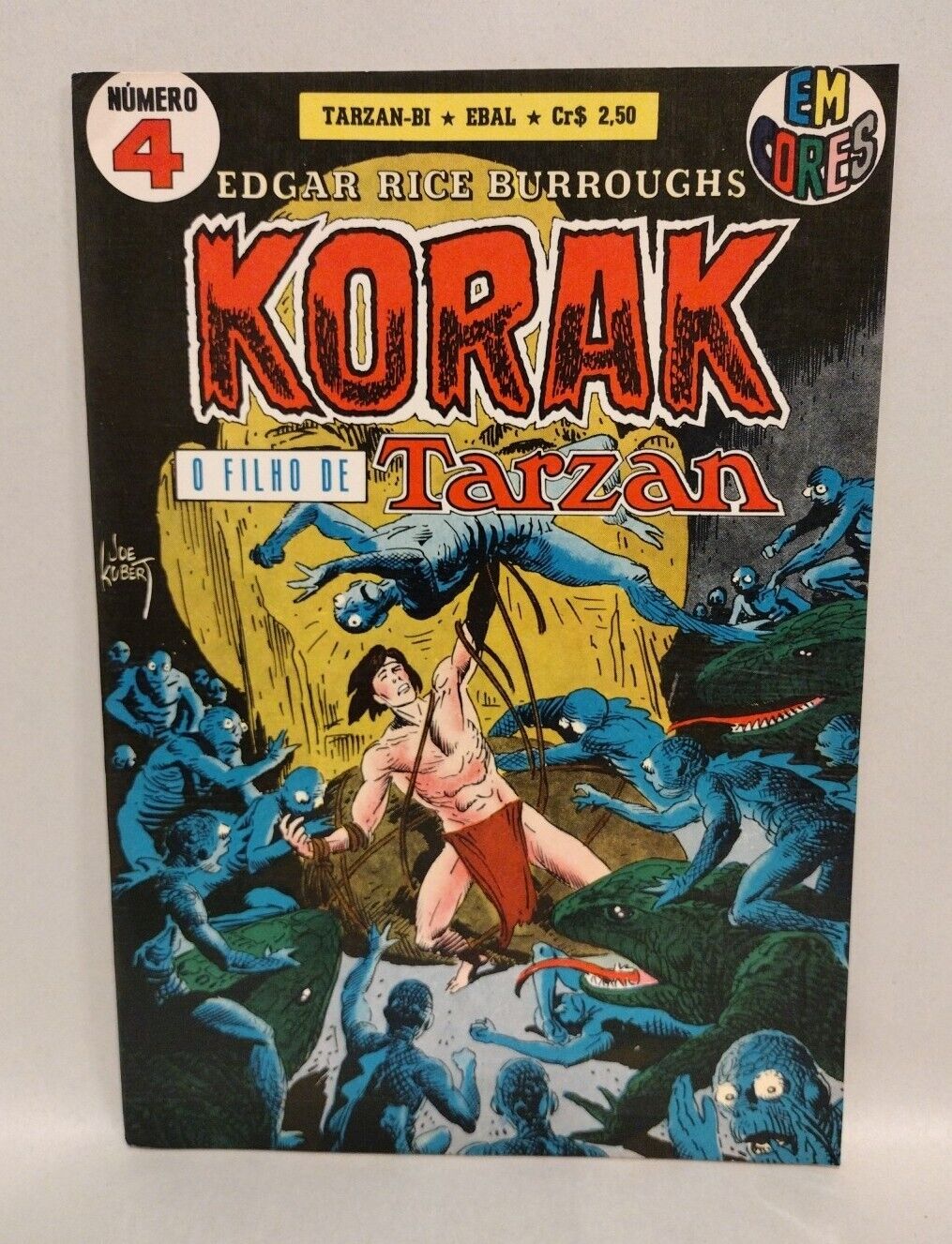 Korak Son Of Tarzan (1973) EM Cores Brazilian DC Comic Lot #1 3 4 Joe Kubert