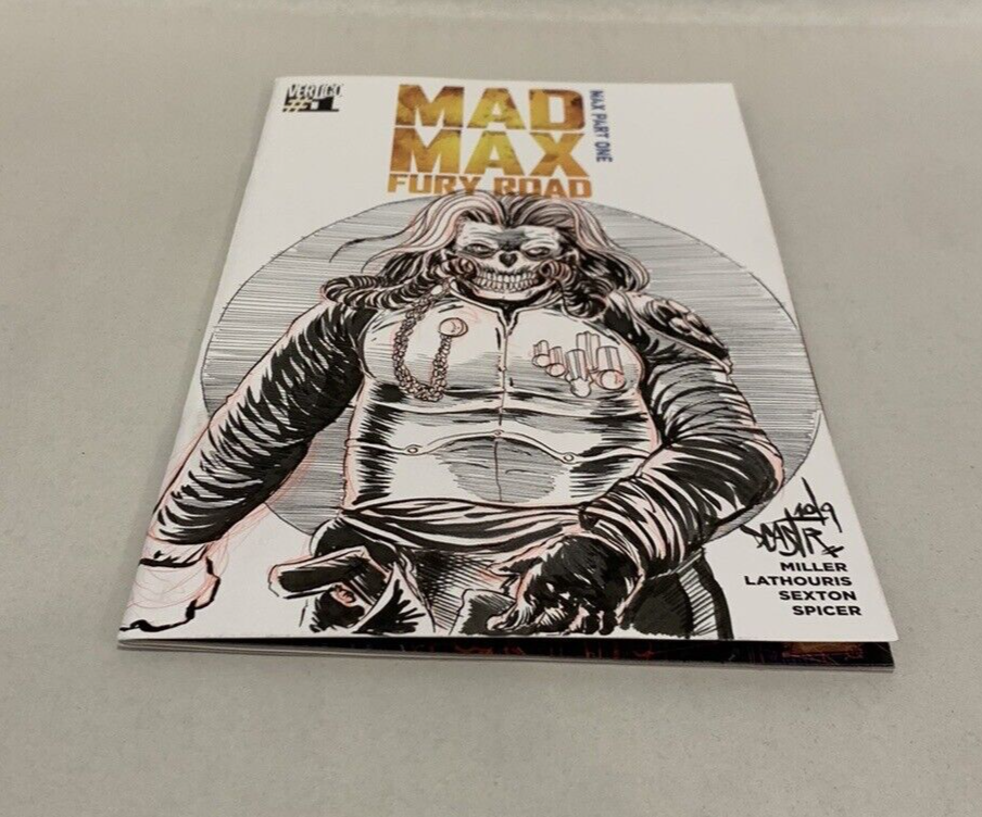 MAD MAX: FURY ROAD: MAX #1 Blank Variant Cover Comic W Original Art Dave Castr