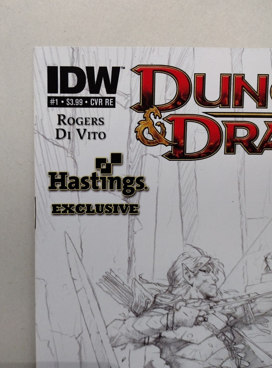 Dungeons & Dragons #1 (2010) IDW Comic Hastings Module Sketch Variant Cover NM