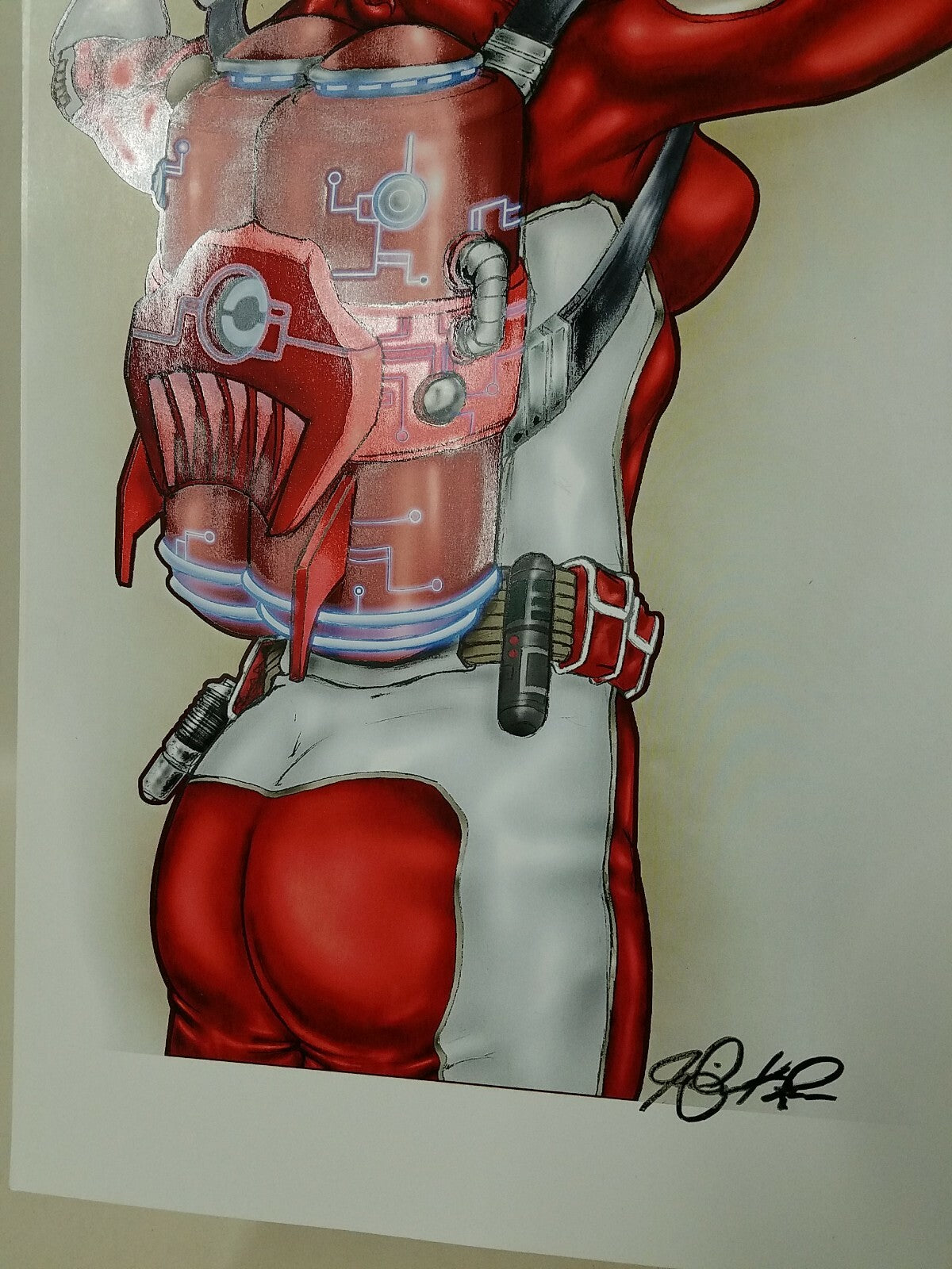 "Red Rocket" Comic Art Print 11x17 Signed Jamlyn Parks