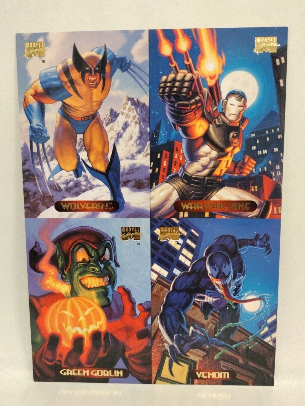 Marvel Comics (1994 1995) Universe Masterpieces Uncut Promo Sheet Lot Set