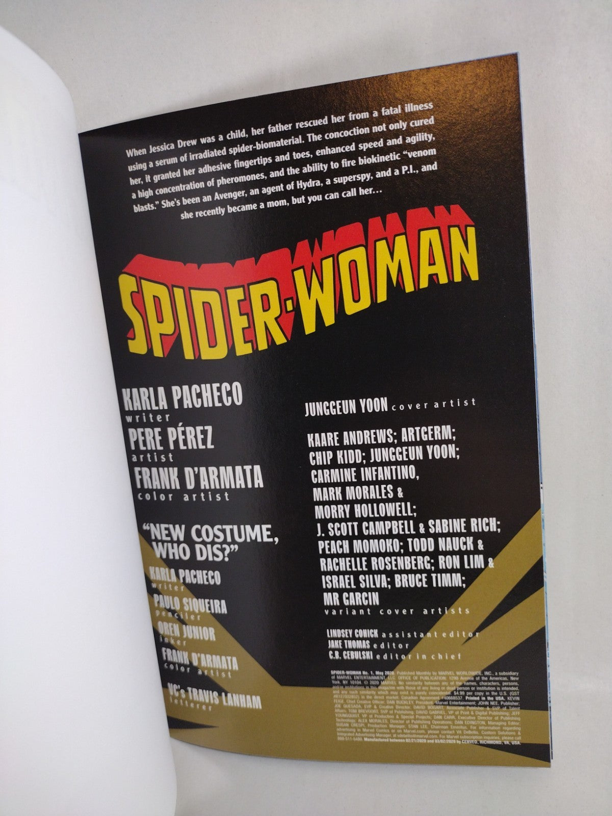 Spider-Woman #1 (2020) Marvel Comic Blank Sketch Variant Cover NM