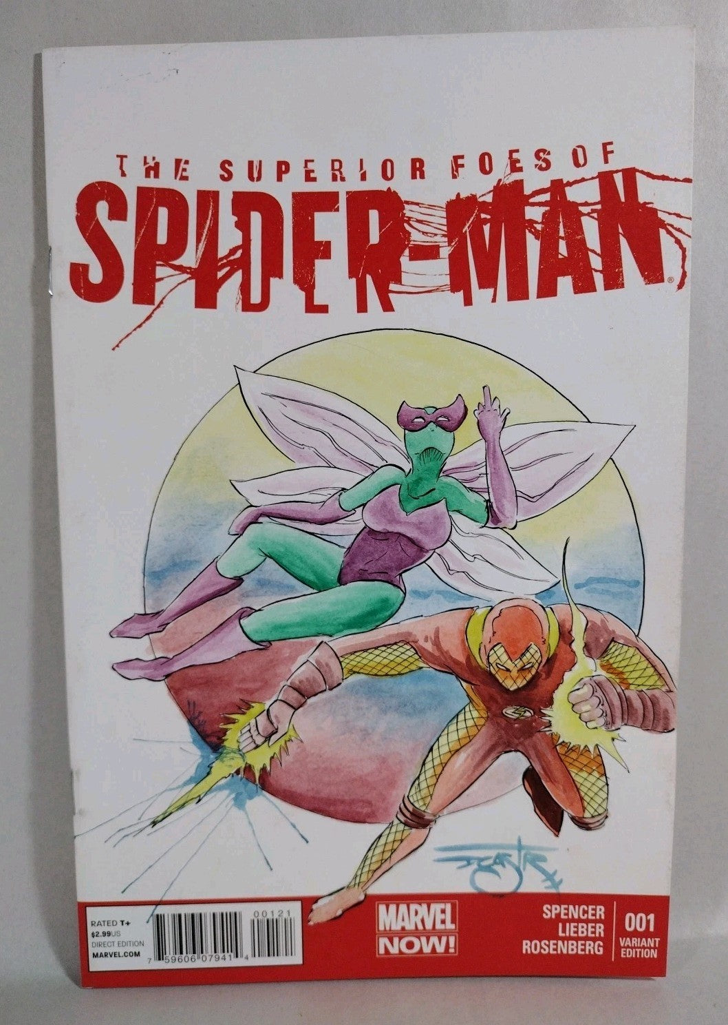 Superior Foes of Spider-Man 1 Marvel Sketch Variant Comic W Original DCastr Art 