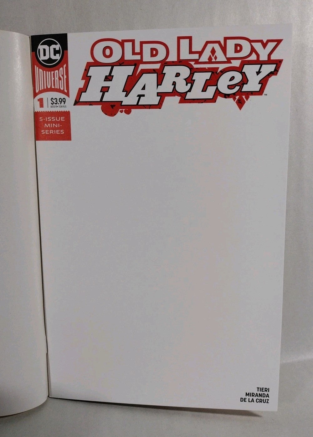 Old Lady Harley #1 (2018) DC Blank Sketch Variant Cover Comic New NM