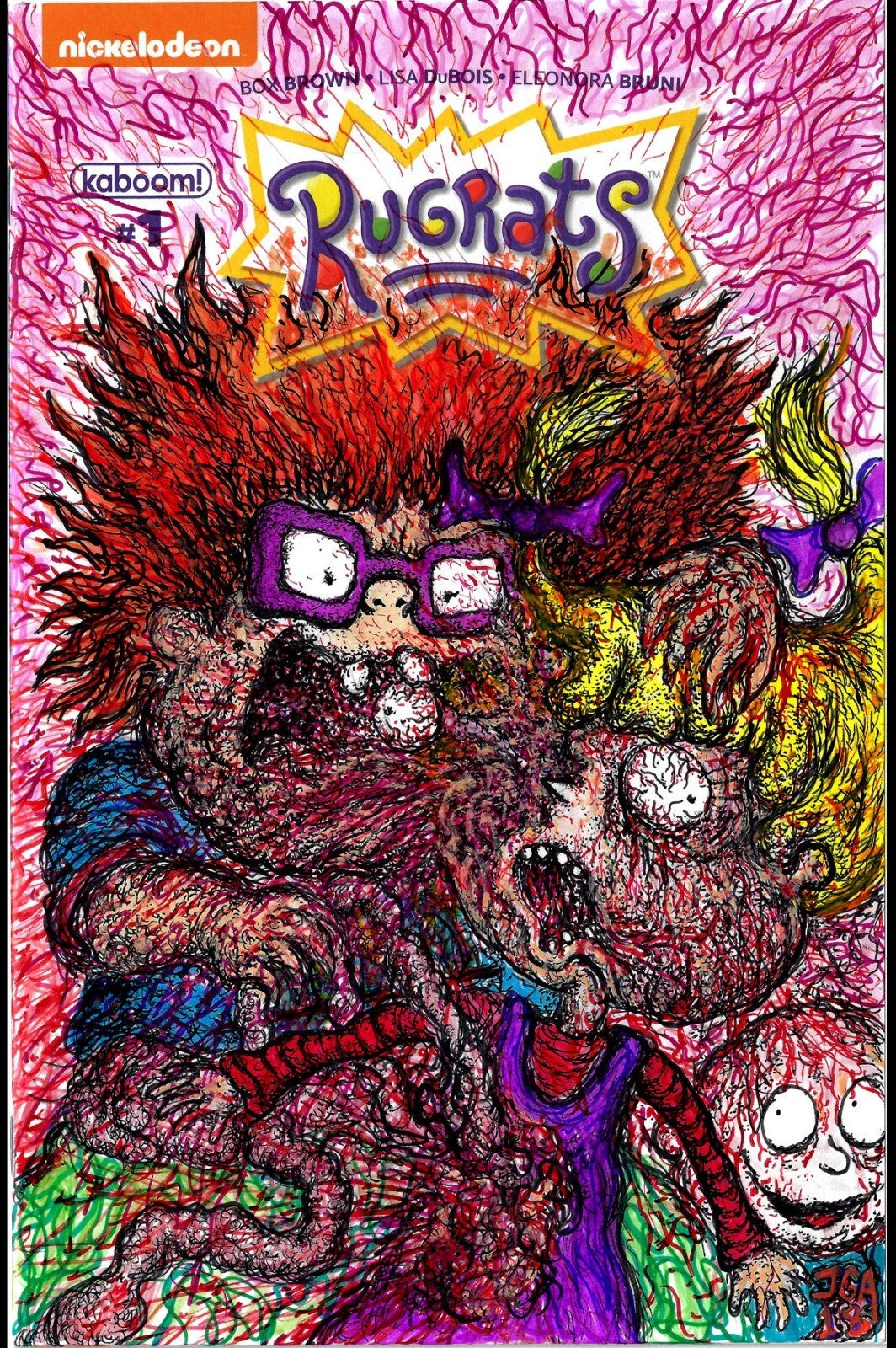 RUGRATS #1 (2017) Sketch Cover Comic W Original JOSE GABRIEL ANGELES (JGA) Art 