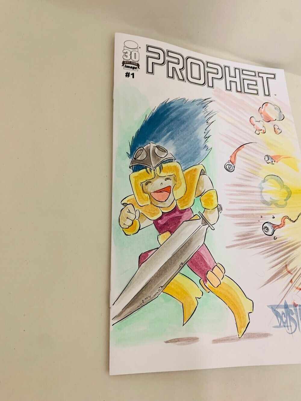 PROPHET #1 REMASTERED Blank Variant Comic With Prophet Original Art & Signed