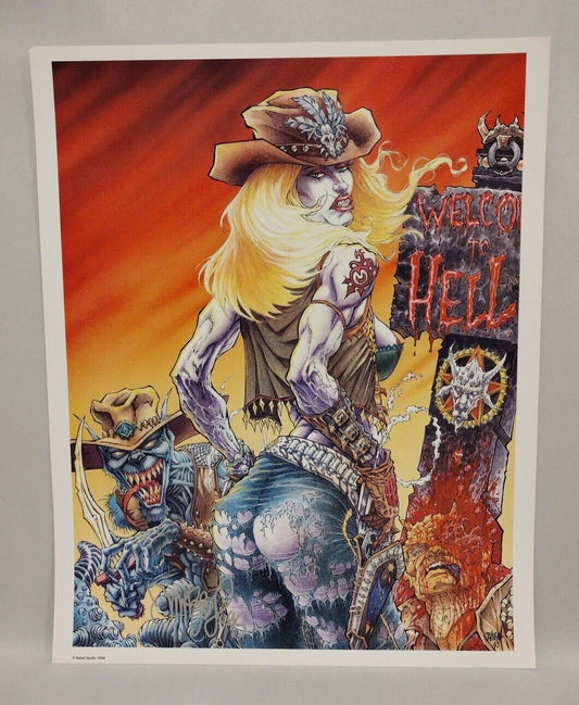 Gateway To Hell GIH 20x16 Poster Print Rebel Studios (1994) Tim Vigil Art Signed