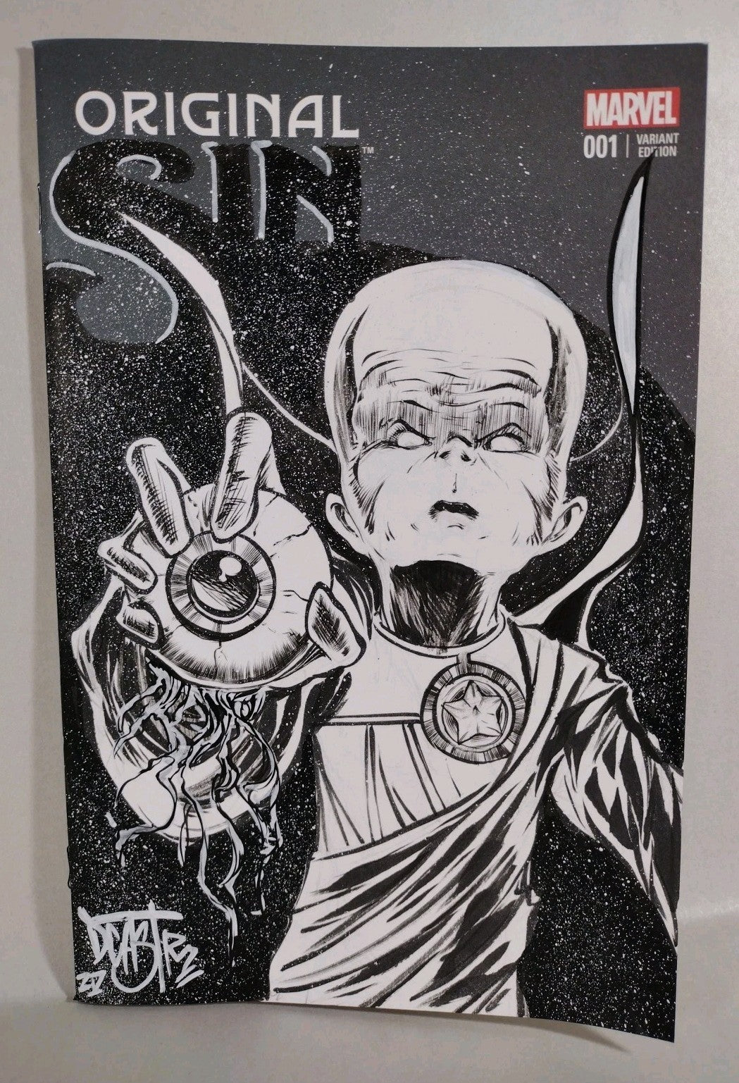 Original Sin #1 (2014) Marvel Comic Sketch Cover Variant W Original DCastr Art