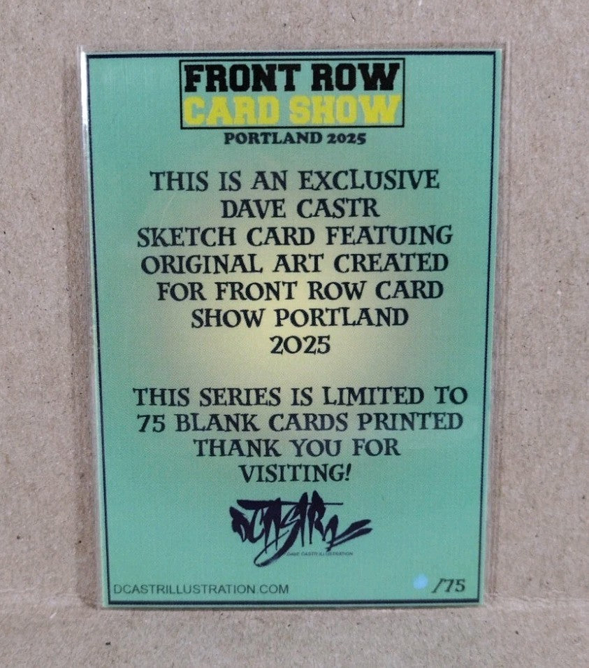 DCastr (2025) Front Row Show Exclusive Sketch Card W Original Duck Ghost Art
