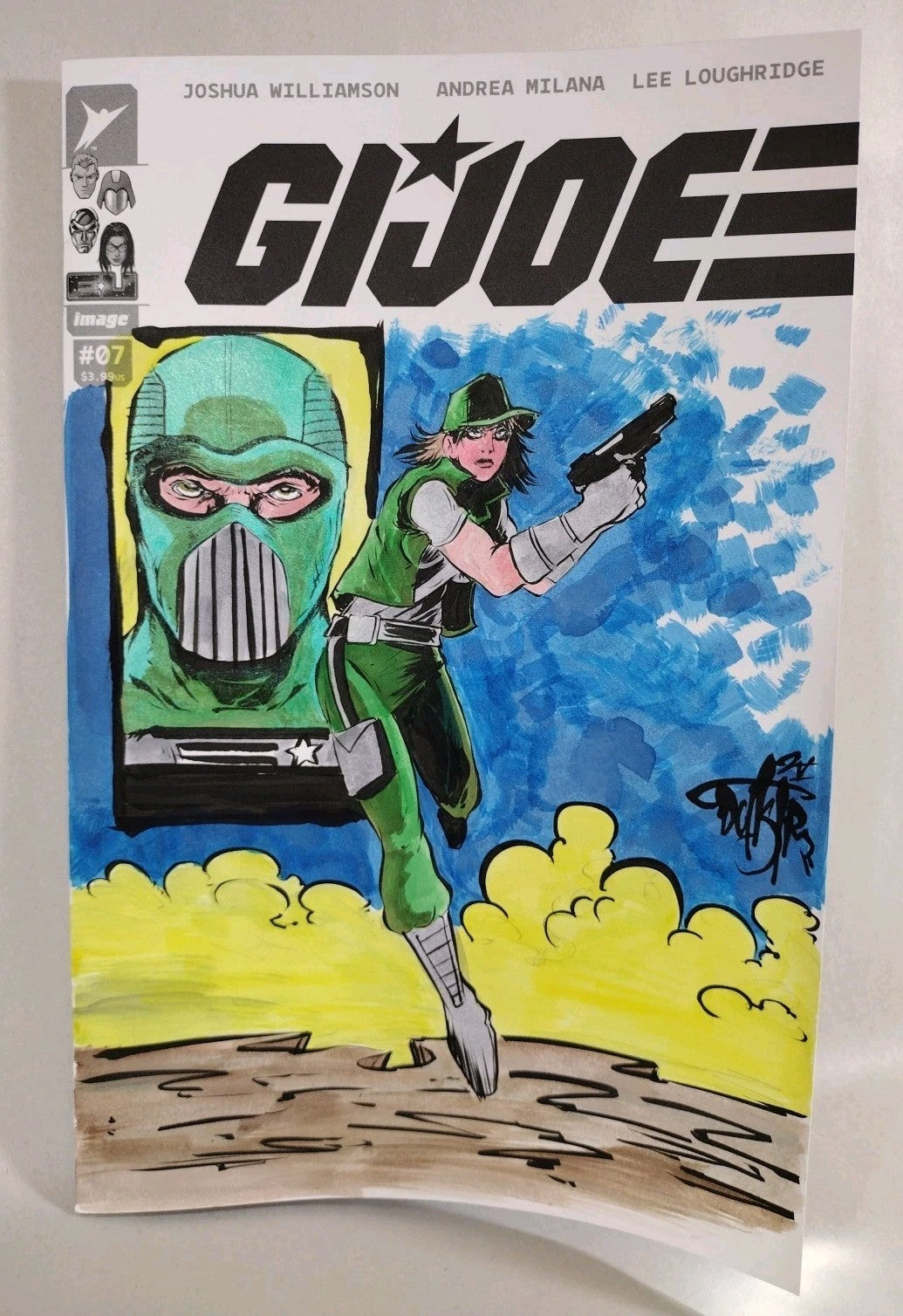 GI Joe #7 Image 2025 Sketch Cover Variant Comic W Original DCastr Lady Jaye Art