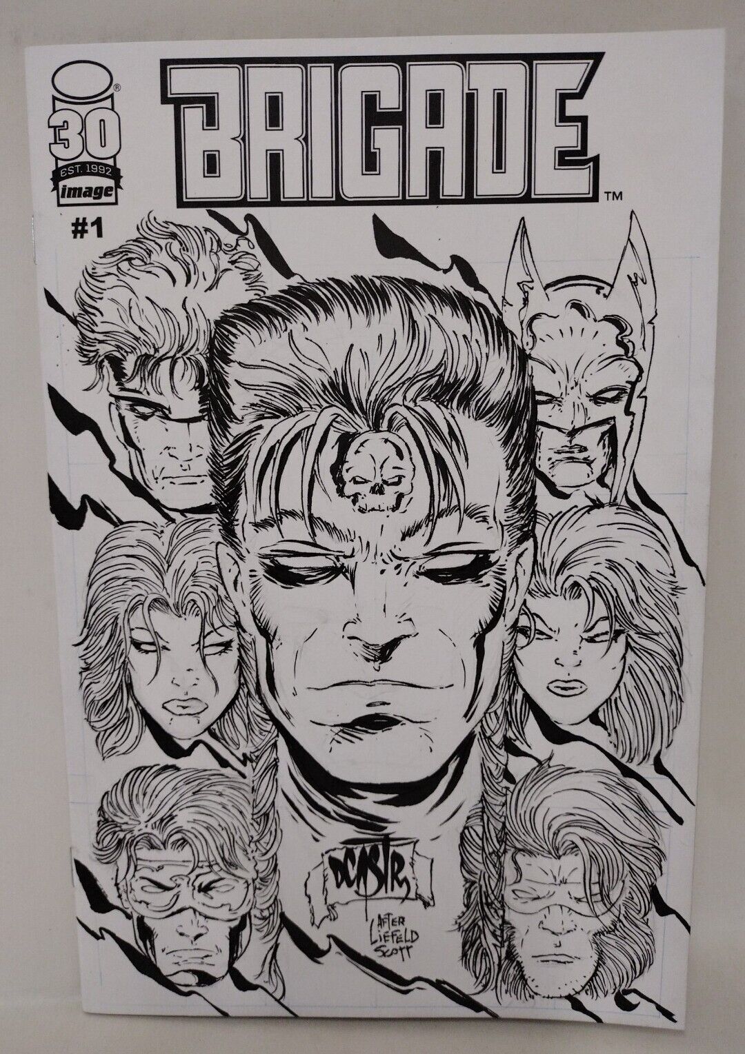 Brigade Remastered #1 (2022) Image Comic Blank Cover W Original DCastr Art COA