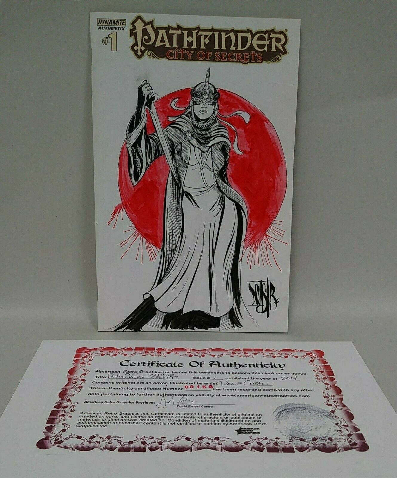 Pathfinder City of Secrets 1 (2014) Blank Cover Comic W Original Art ARG COA 152