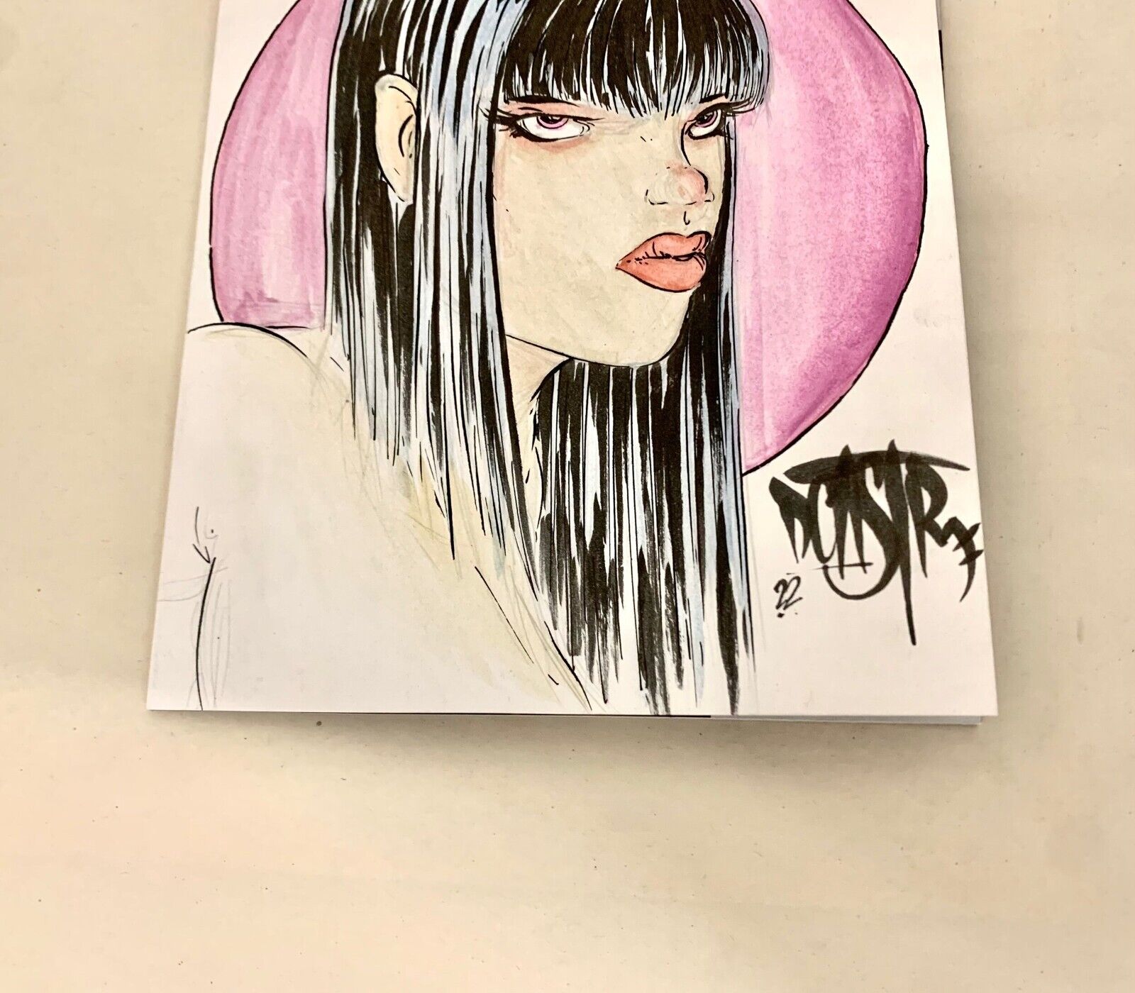 Vampirella Year One #1 (2022) Blank Cover Variant Comic W Original 1/1 Art