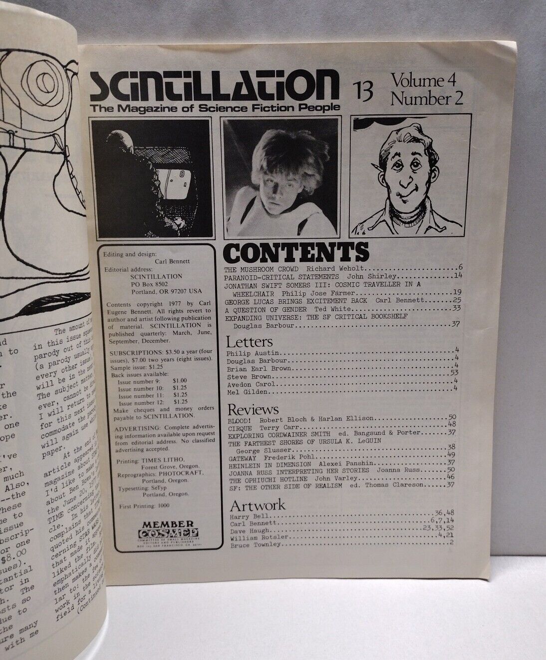 Scintillation Science Fiction Magazine #13 (1977) Carl Eugene Bennett Star Wars