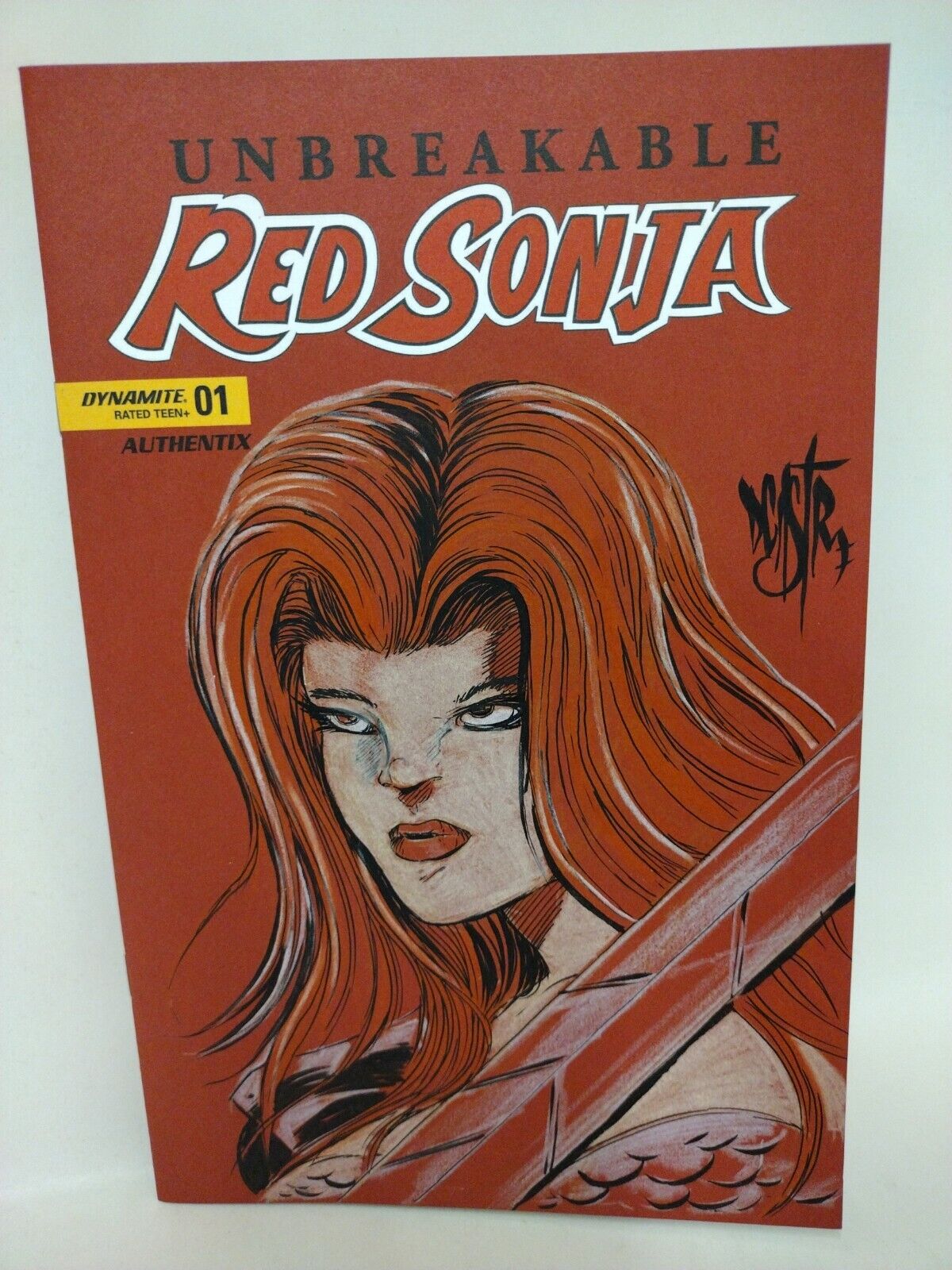 Unbreakable Red Sonja 1 (2022) Blank Variant Comic W Original Art ARG COA 445