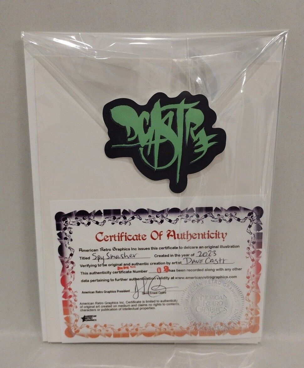 Original Comic Art "Spy Smasher" By Dave Castr W American Retro Graphics COA