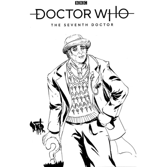 DOCTOR WHO: THE SEVENTH DOCTOR #1 Blank Variant Cover Comic 2018 W Original Art