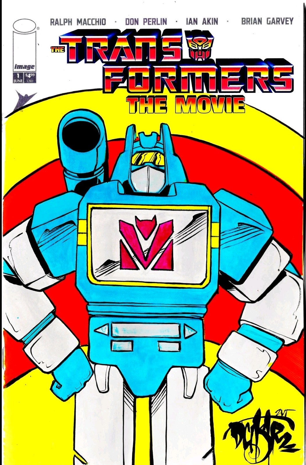 Transformers Movie Facsimile 1 Image Comic 2026 Sketch Var W Original DCastr Art
