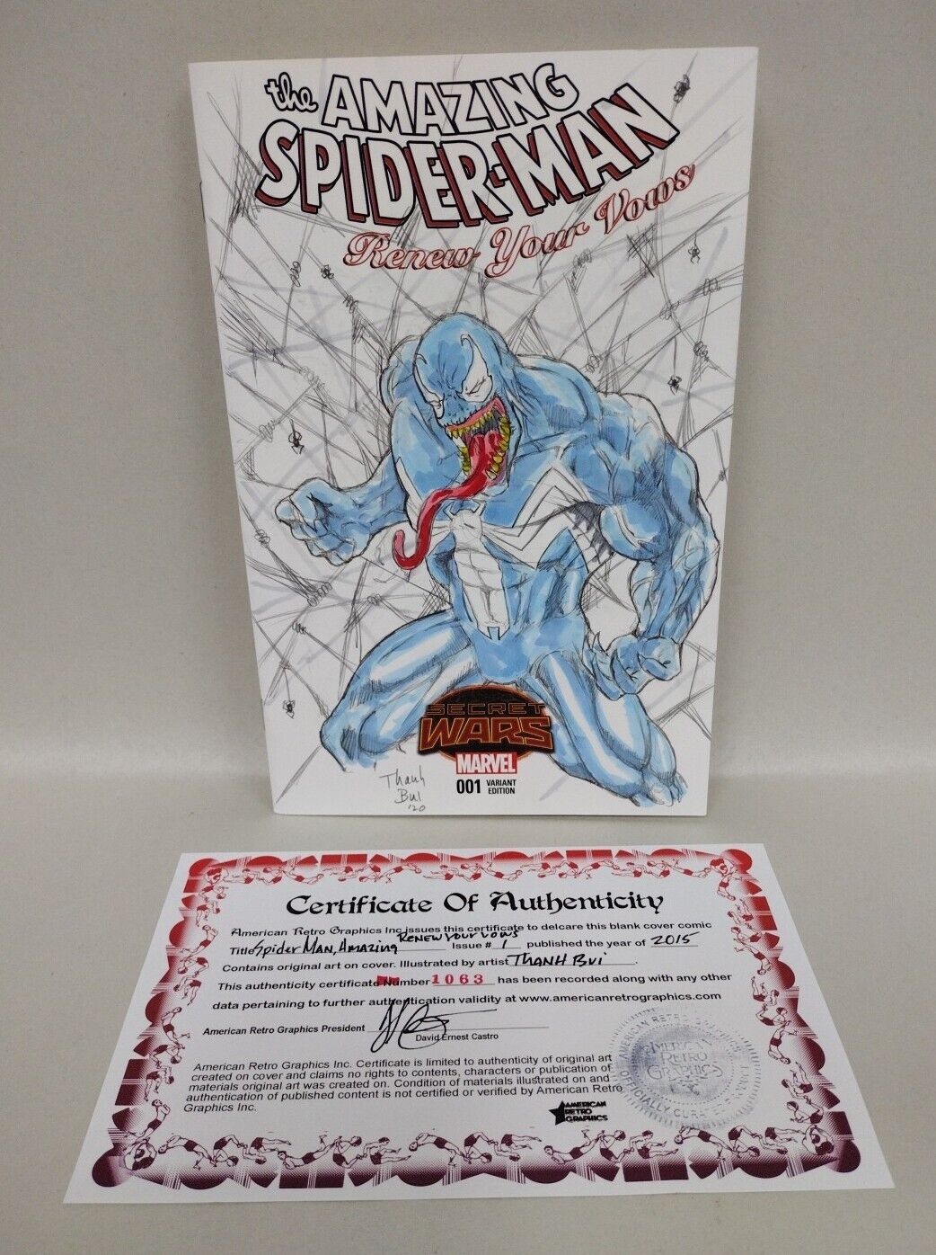 Amazing Spider-Man Renew Your Vows 1 Sketch Cover Comic W Original Thanh Bui Art