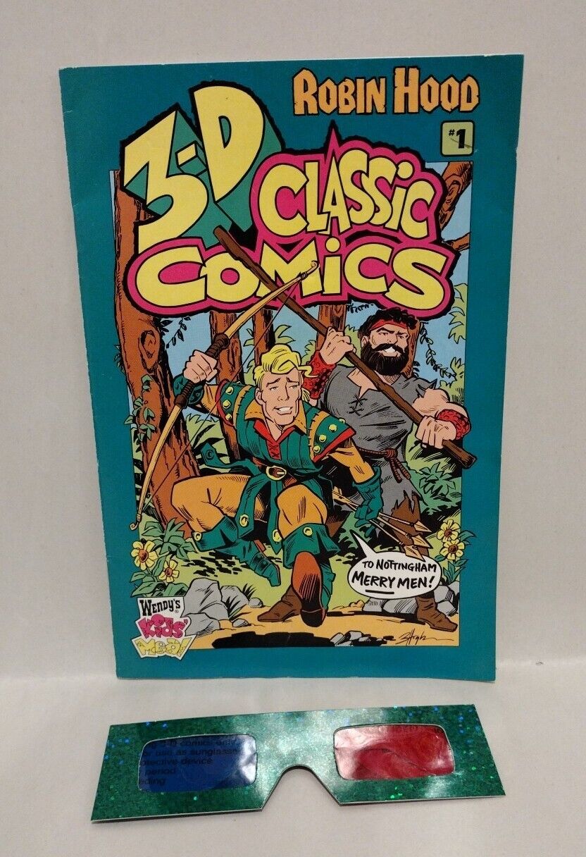 Wendy's 3-D Classic Comics (1994) Complete Set #1 2 3 4 5 W Glasses