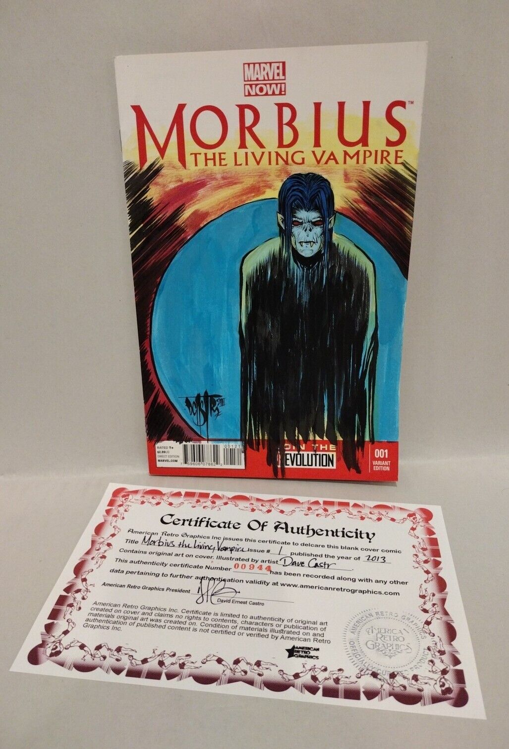 Morbius The Living Vampire #1 (2013) Marvel Comic Sketch Variant w Orignal Art