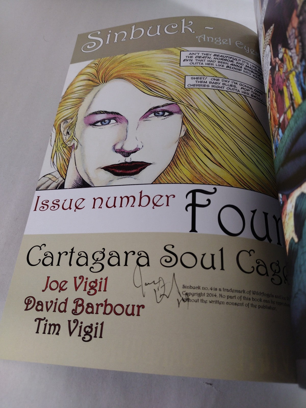 Gunfighters In Hell: Sinbuck #4 (2014) Angel Eyes Signed Joe Tim Vigil VF-NM