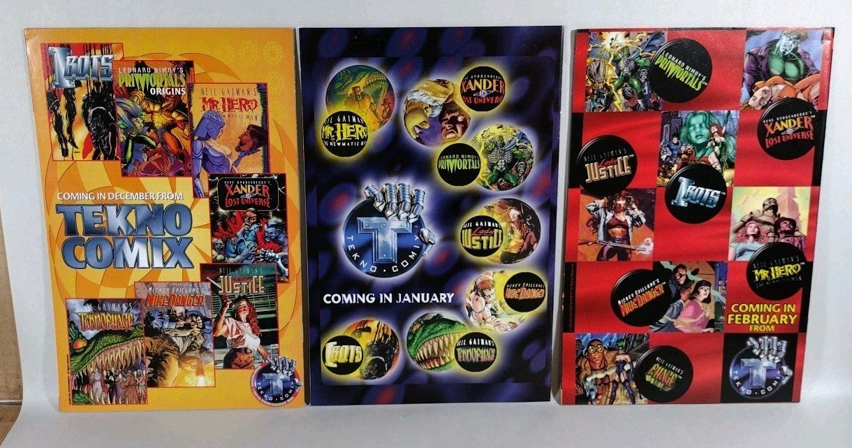 Mr Hero The Newmatic Man (1995) #1-18 Complete Tekno Comix Comic Series F-NM