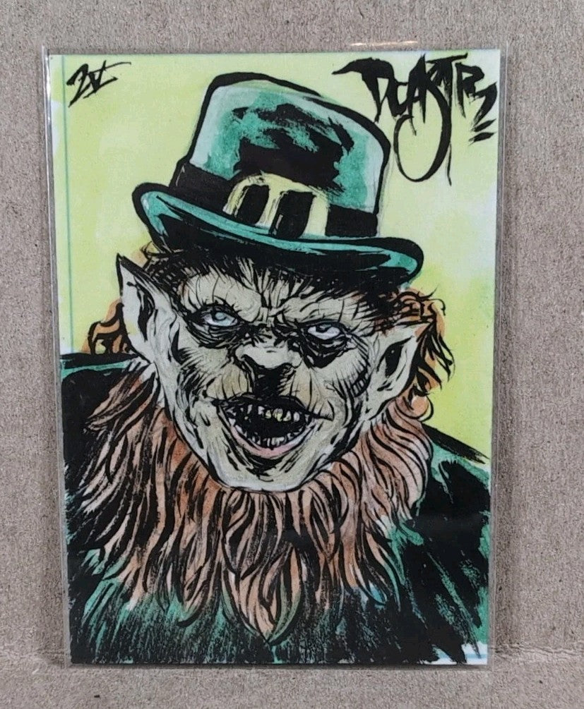 Dave Castr Crusin (2025) OAC Sketch Card W Original Leprechaun Horror Art