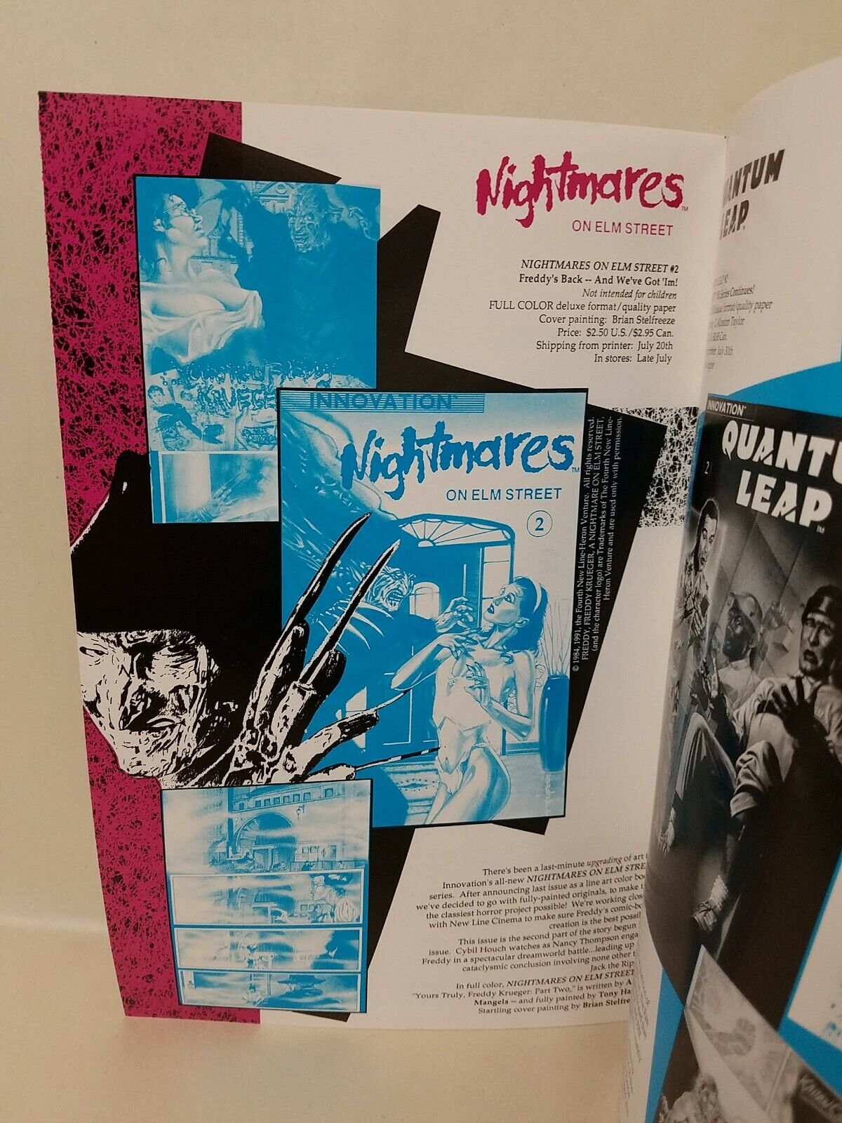 Innovation Previews #14 (1991) Comic Release Vampire Lestat Nightmare on Elm St