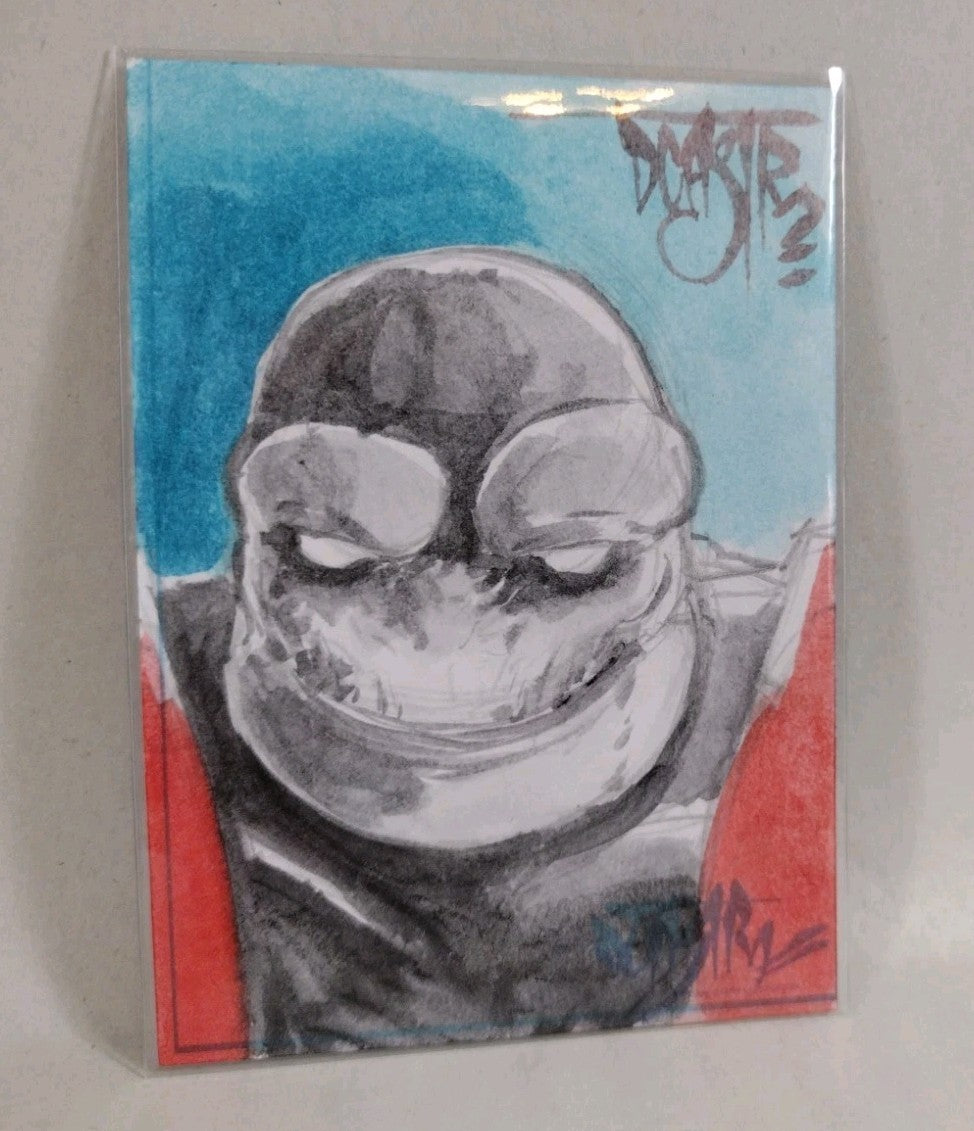 Dave Castr Crusin (2025) OAC Sketch Card W Original Badrock Watercolor Art 