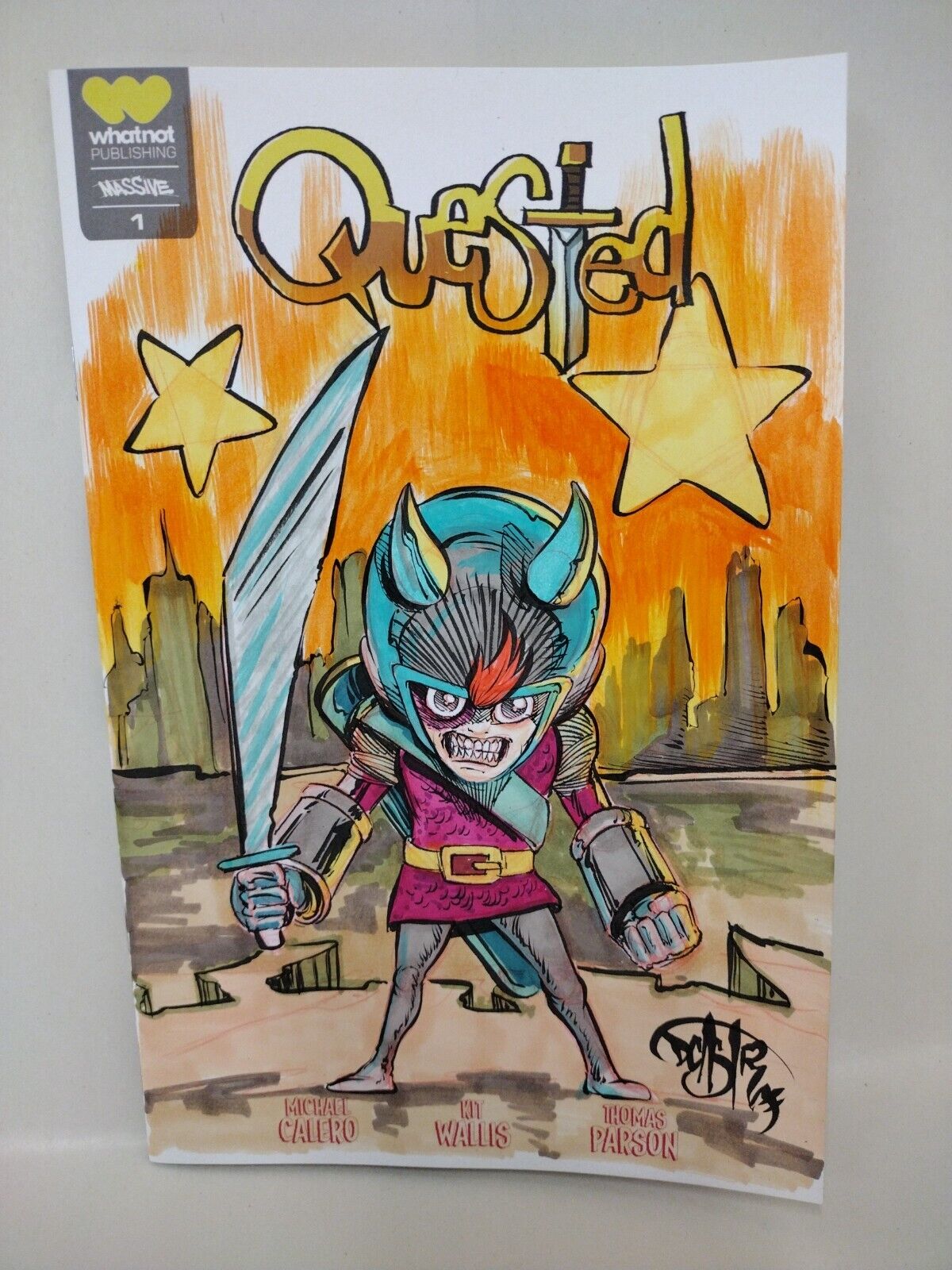 QUESTED #1 (2022) Whatnot Blank Cover Comic W Original JINX Dave Castr Art 1st