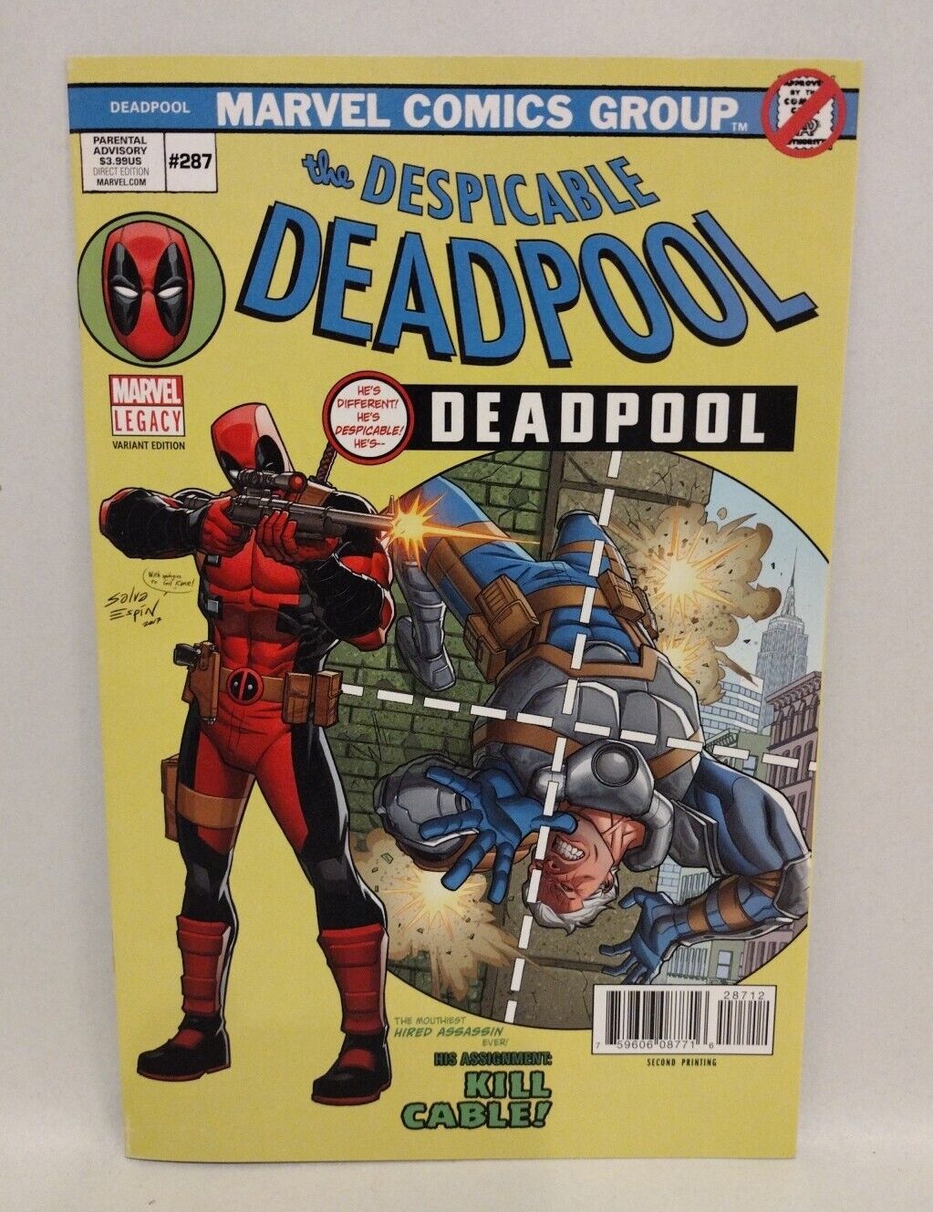 Despicable Deadpool #287 (2017) Marvel Comic Kills Cable Part 1 2nd Print Var NM