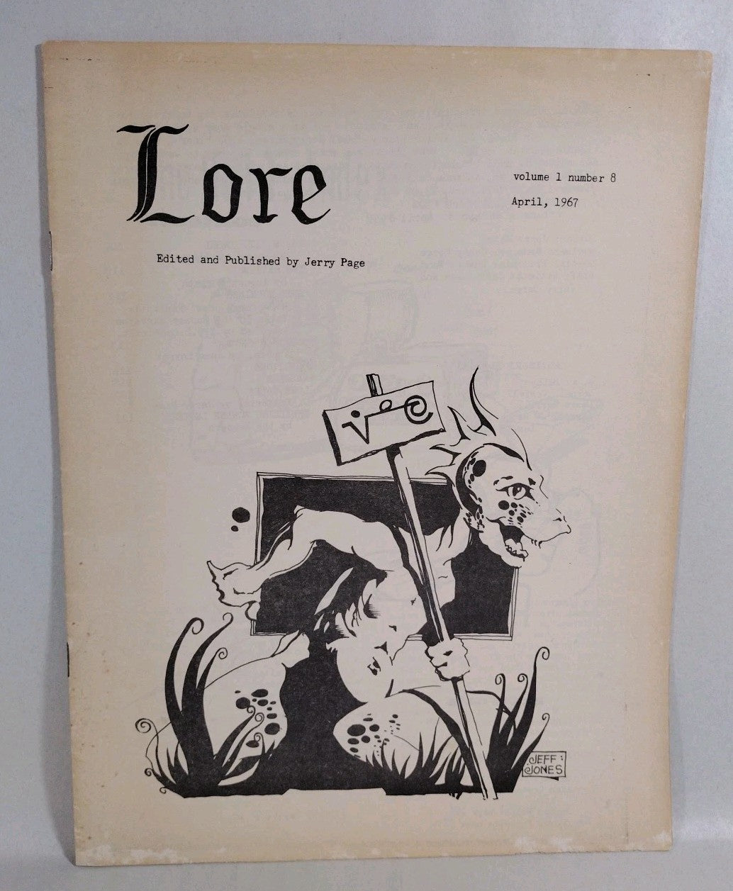 Lore (1966) Jerry Page Fanzine Lot #4 5 6 8 9 Early Jeffery Jones Art