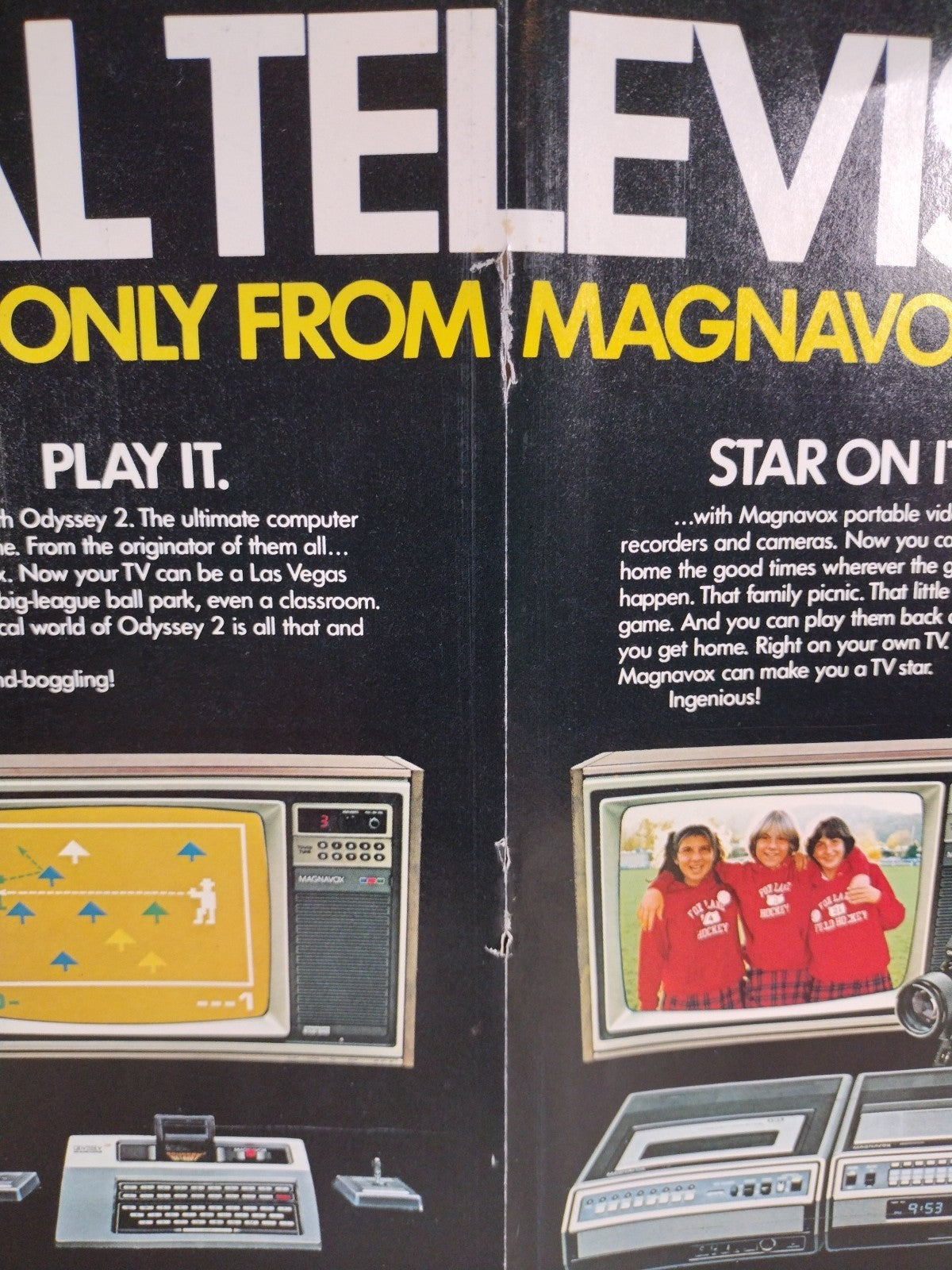 Magnavox (1980) 10.75 X 16" Advertisement Odyssey 2 Console Ephemera 
