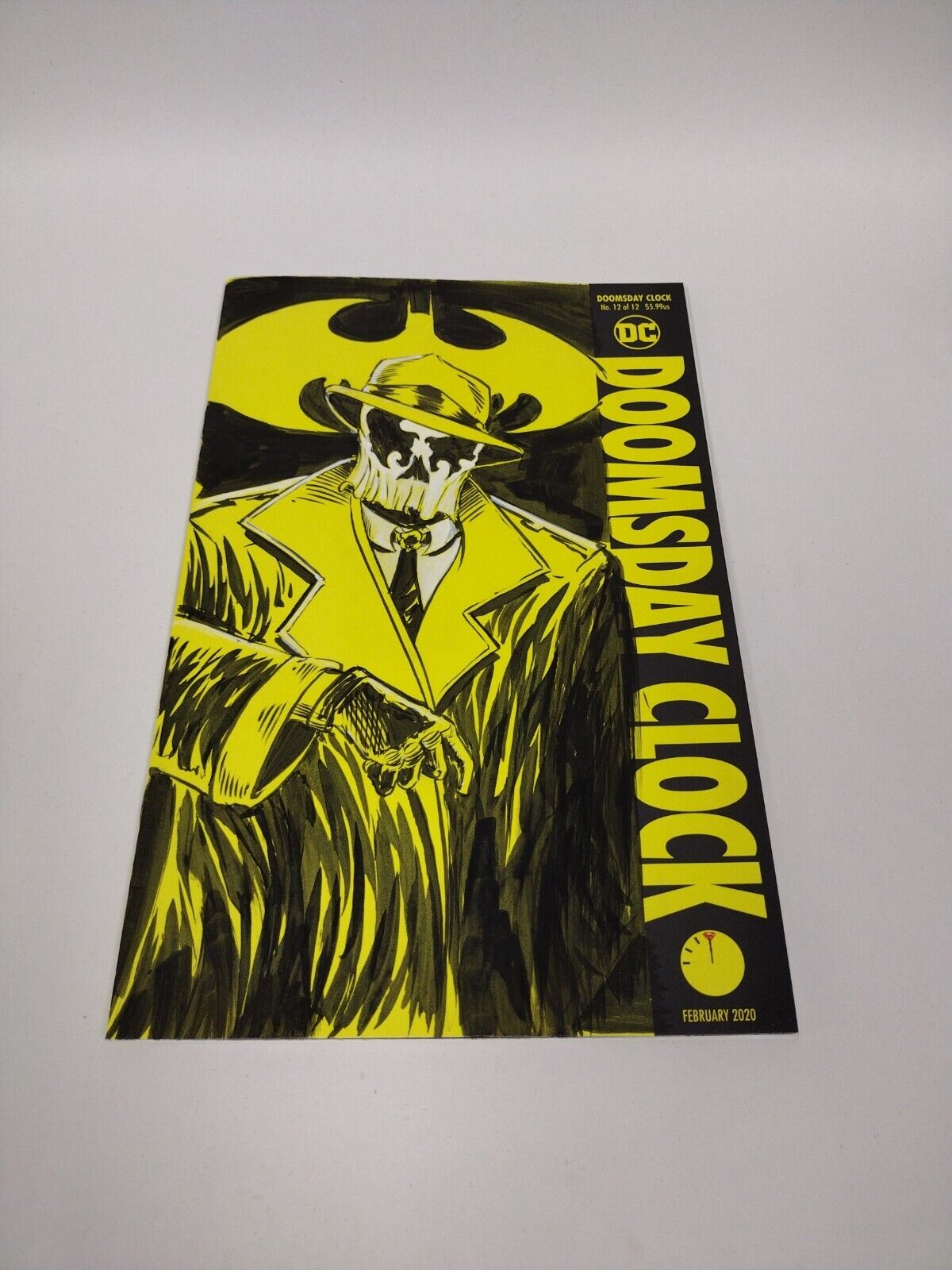 Doomsday Clock #12 (2020) DC Blank Cover Variant Comic W Original Rorschach Art