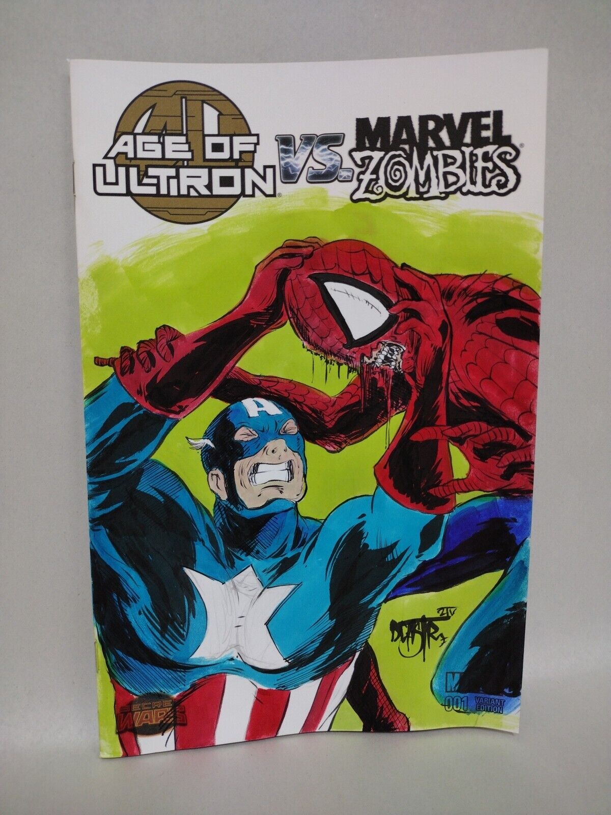 Age of Ultron vs. Marvel Zombies #1 Sketch Cover Variant w Original Art Dcastr 