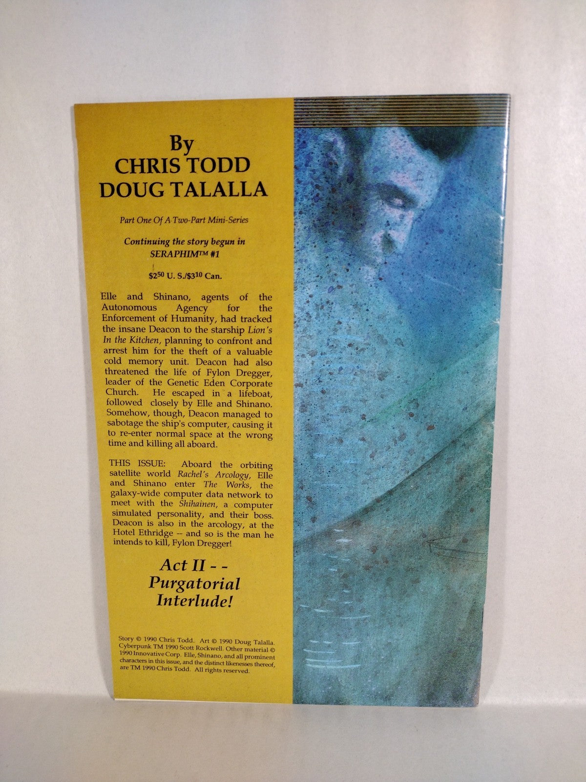 Cyberpunk (1990) Innovation Comic Set #1 2 Bk II 1-2 Seraphim Files 1 VG-VF